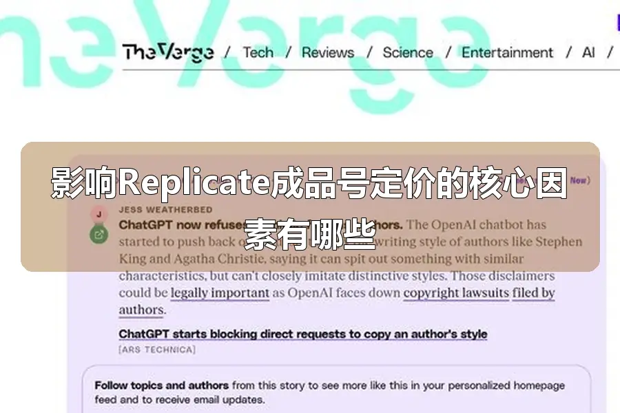 影响Replicate成品号定价的核心因素有哪些